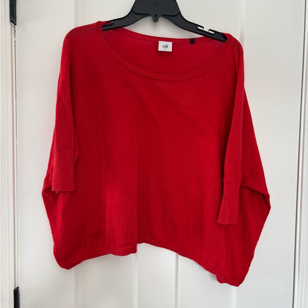 Cabi Style 5279 Red Cartwheel Sweater Size M